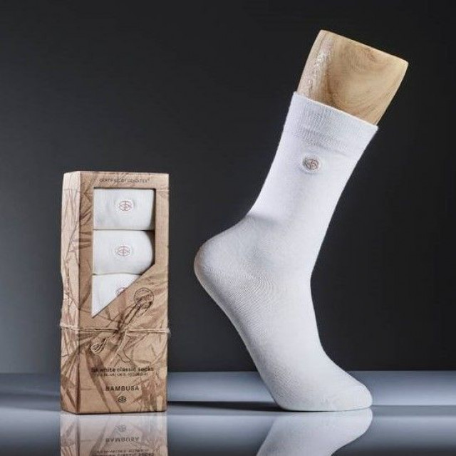 Hvide bambusa sokker